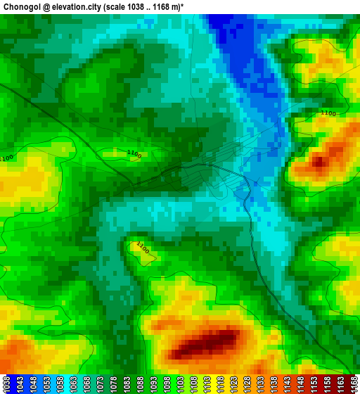 Chonogol elevation map