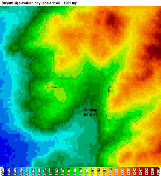 Buyant elevation map