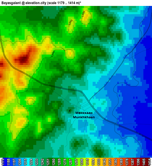 Bayasgalant elevation map