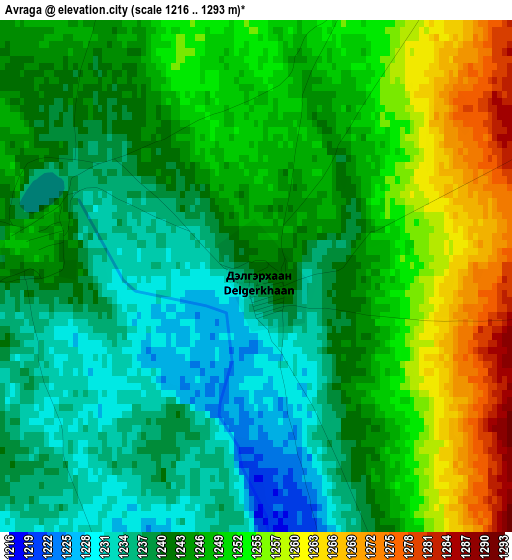 Avraga elevation map