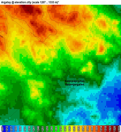 Argatay elevation map