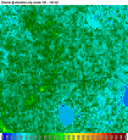 Zhenlai elevation map