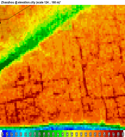 Zhaozhou elevation map