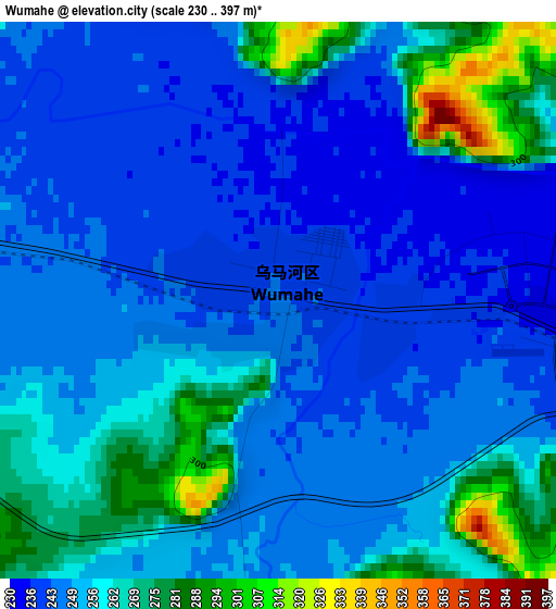 Wumahe elevation map