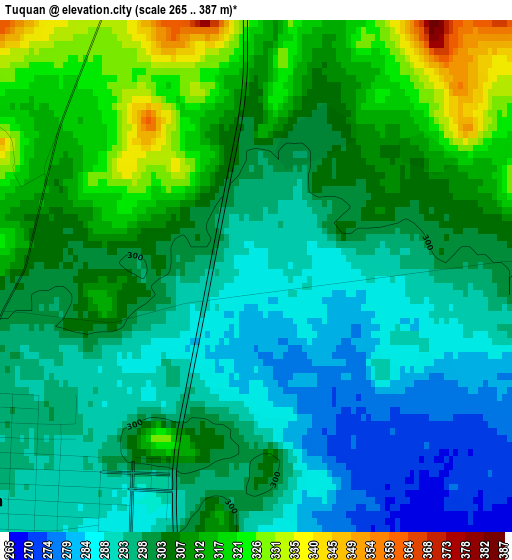 Tuquan elevation map