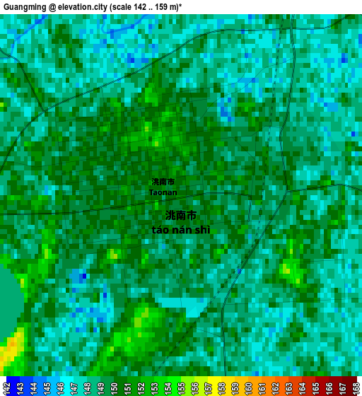 Guangming elevation map