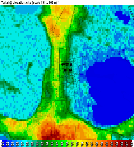 Tailai elevation map