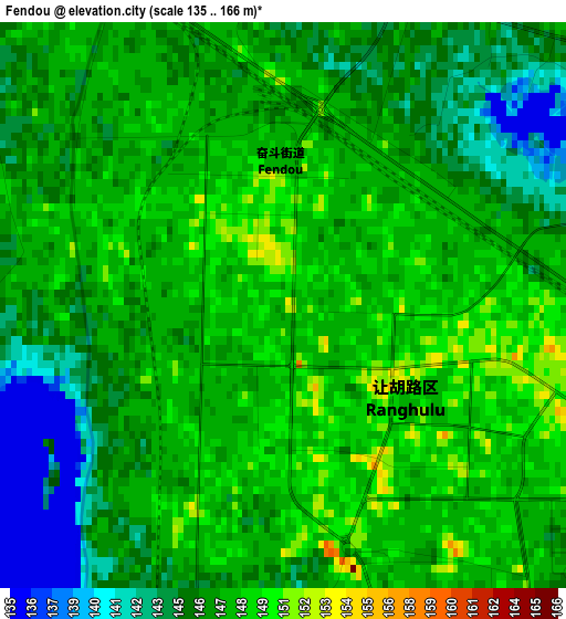 Fendou elevation map