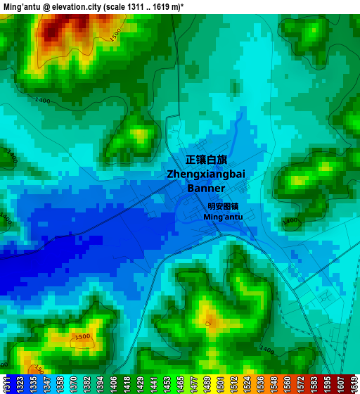 Ming’antu elevation map