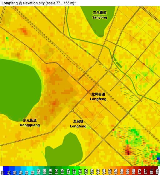 Longfeng elevation map