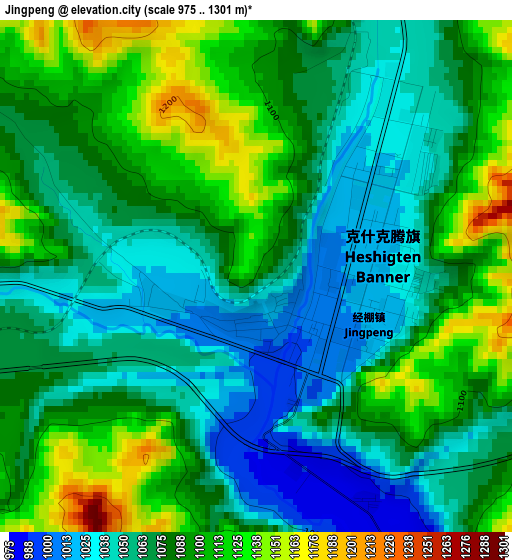 Jingpeng elevation map