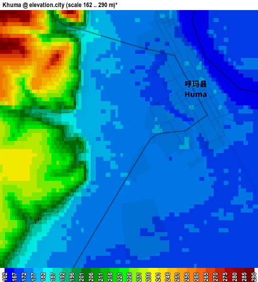 Khuma elevation map