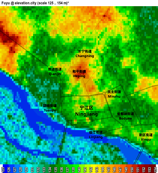 Fuyu elevation map