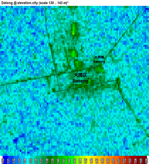 Datong elevation map