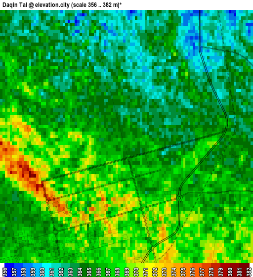 Daqin Tal elevation map