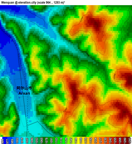 Wenquan elevation map