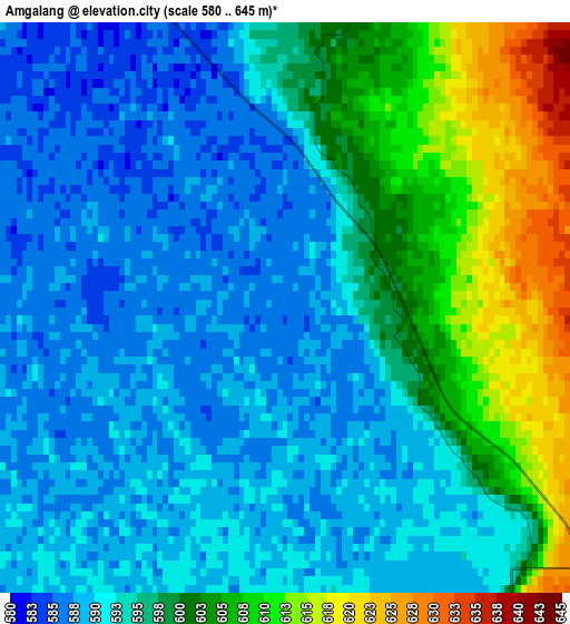 Amgalang elevation map