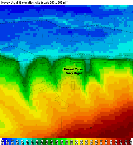 Novyy Urgal elevation map