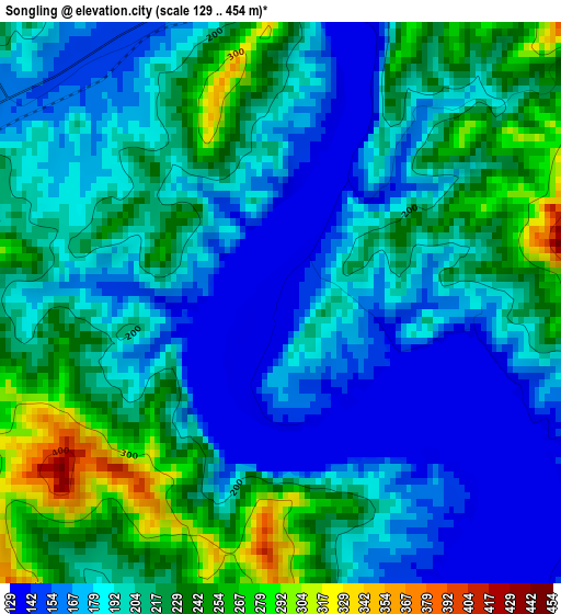 Songling elevation map