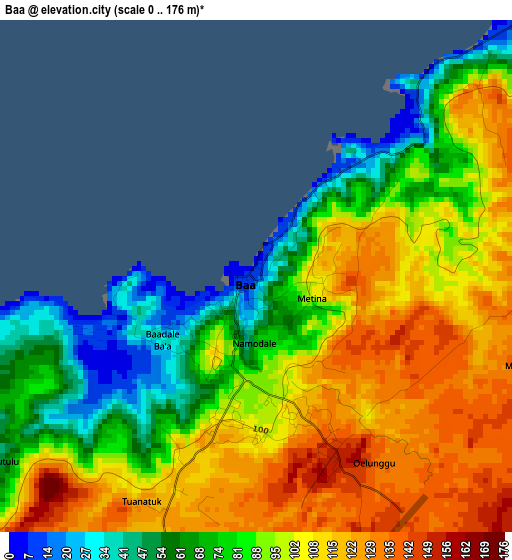 Baa elevation map