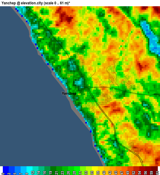 Yanchep elevation map