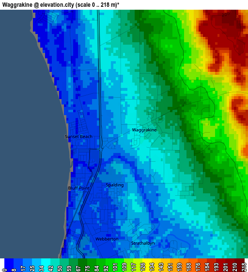 Waggrakine elevation map