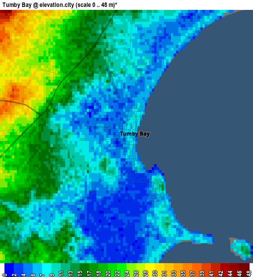 Tumby Bay elevation map