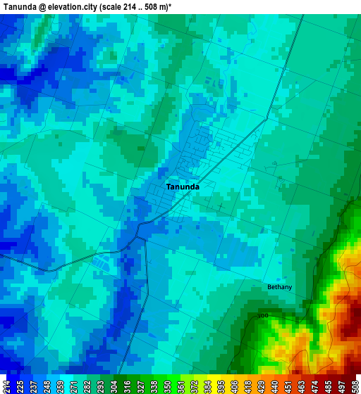 Tanunda elevation map