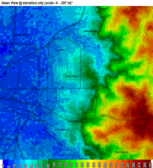 Swan View elevation map