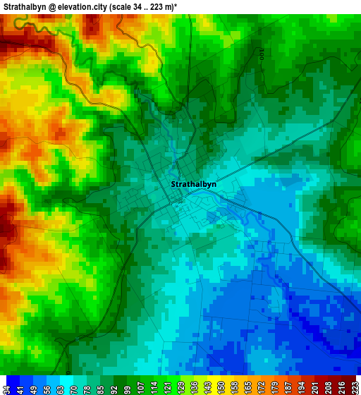 Strathalbyn elevation map