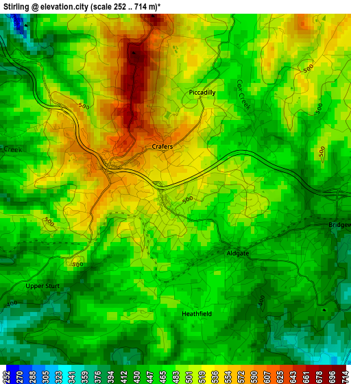 Stirling elevation map