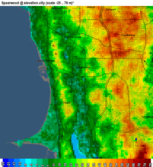 Spearwood elevation map