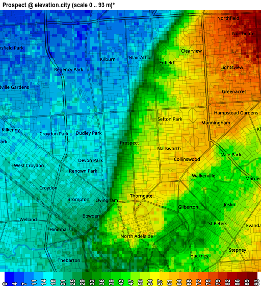 Prospect elevation map