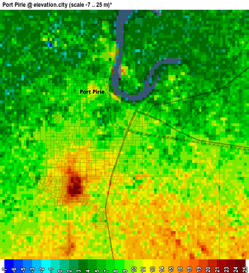 Port Pirie elevation map