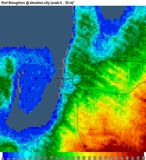 Port Broughton elevation map