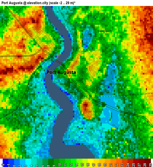 Port Augusta elevation map