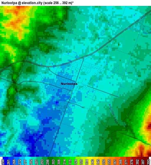 Nuriootpa elevation map