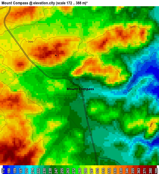 Mount Compass elevation map