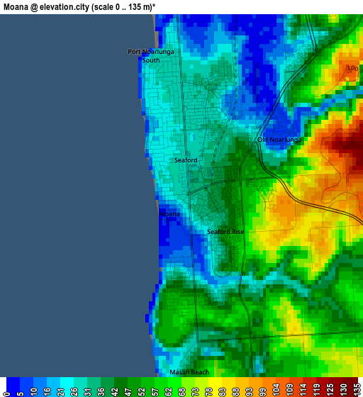 Moana elevation map