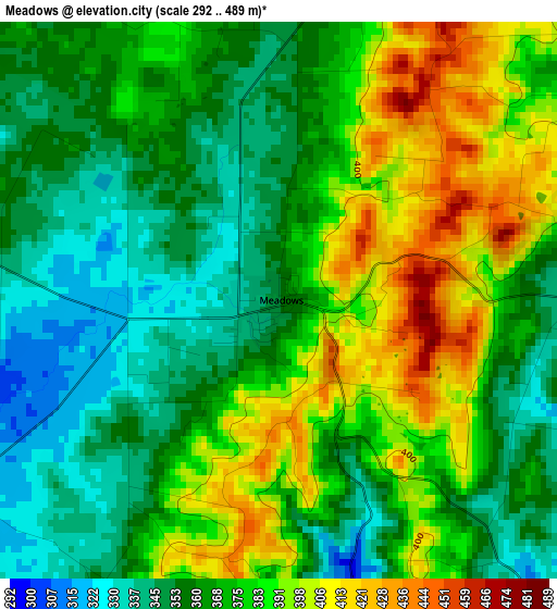 Meadows elevation map