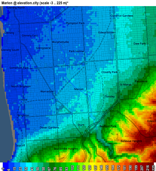 Marion elevation map