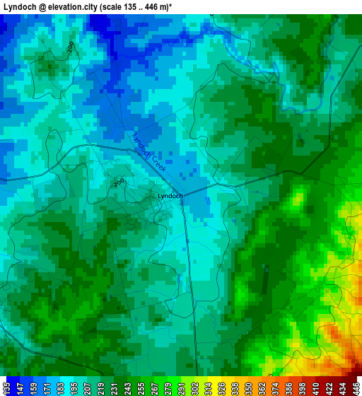 Lyndoch elevation map