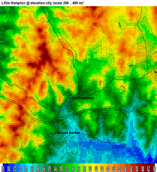 Little Hampton elevation map