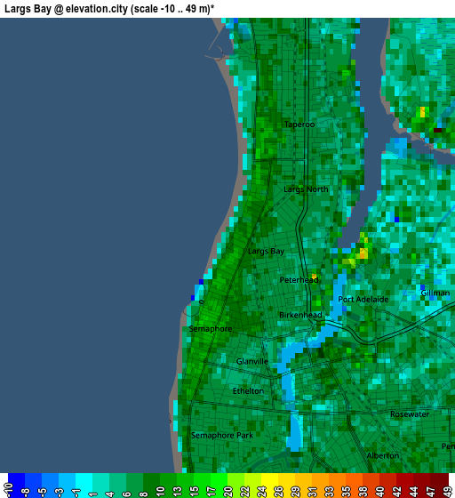 Largs Bay elevation map