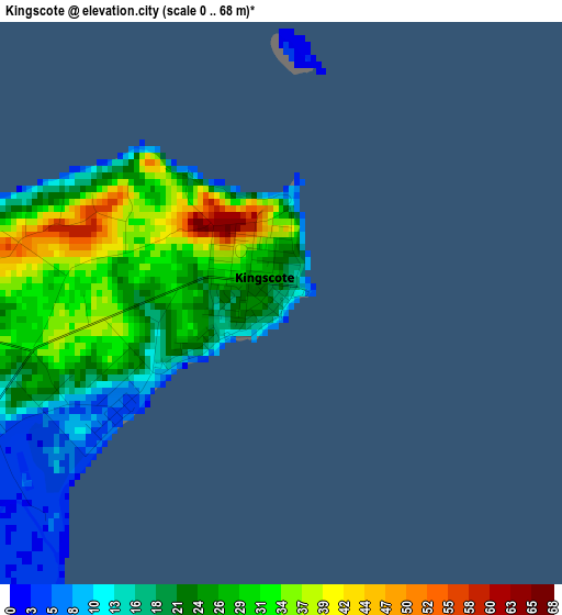 Kingscote elevation map