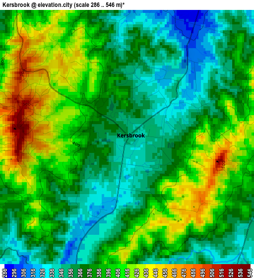 Kersbrook elevation map