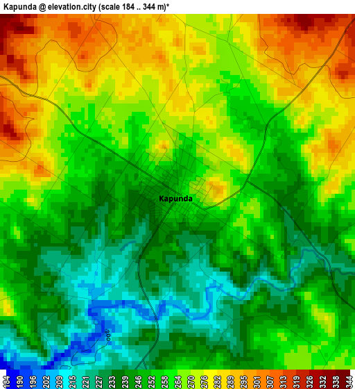 Kapunda elevation map