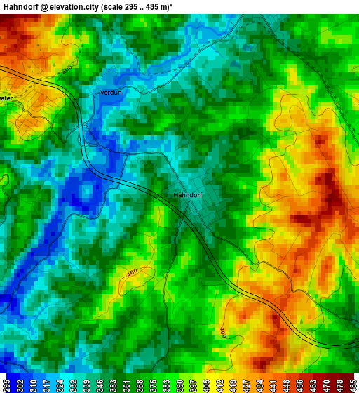 Hahndorf elevation map