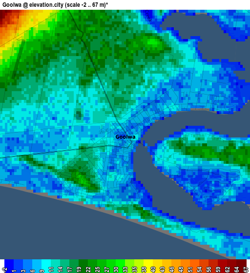 Goolwa elevation map