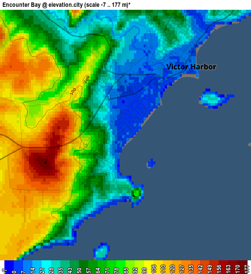 Encounter Bay elevation map
